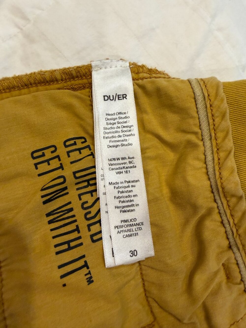 DUER Luxtwill High Rise Shorts Womens 30 Cider Mustard - Picture 7 of 8